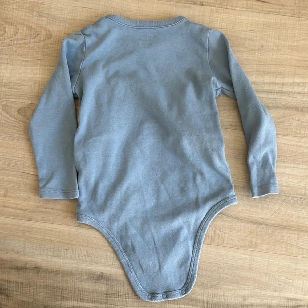 Ralph Lauren Long Sleeve Blue Bodysuit onesie romper 18M baby toddler infant